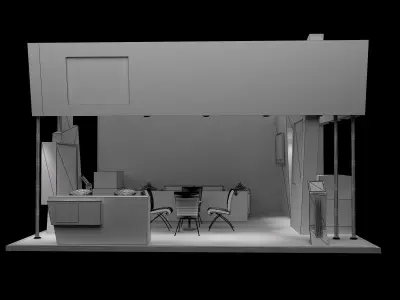 Booth Exhibition Stand a328  3D model