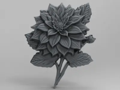 dahlia flower cnc  3D print model