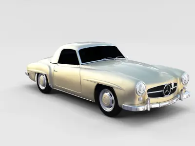Mercedes 190SL Hard Top rev 3D model