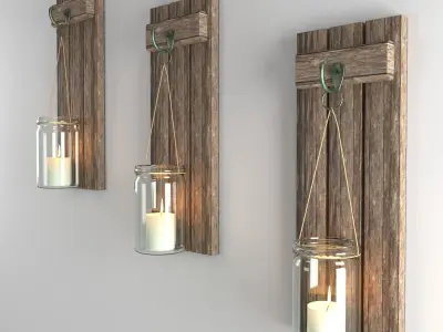 Wall candlestick 3D model