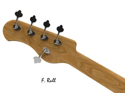 Bajo Electrico de 5 cuerdas Free 3D model