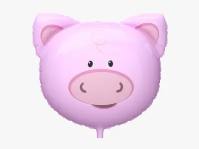 Foil decoration balloon 03 Pig 3D model