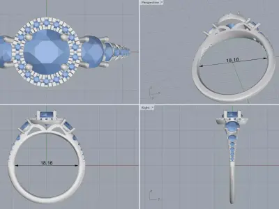 ring woman  3D print model 20