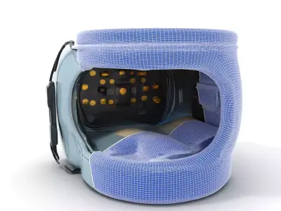 Futuristic Sleep Pod Interior Model Pack Low-poly 3D model