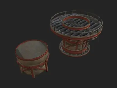 Giant Pillar Frame Low-poly 3D model
