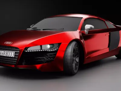 Audi r8 V10 Low-poly 3D model