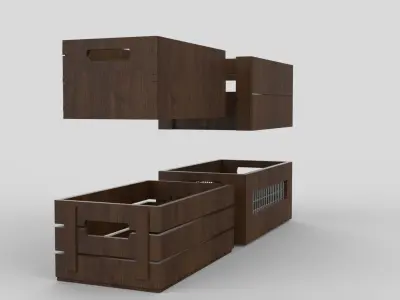 4 wood bucker Low-poly 3D model