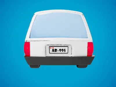 Station wagon cartoon  3D model
