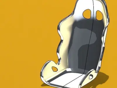 Aluminum Sport Seat 3D model