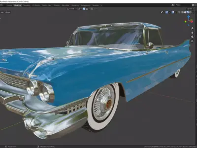 Cadillac Elcamino 1959 pickup 3D model