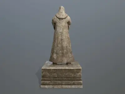 old statue 1 Low-poly 3D model