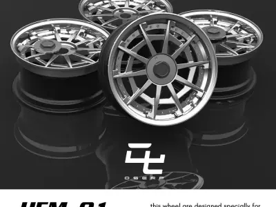 modern elegant rim concept like Rotiform CVT-HFM 01 3D model