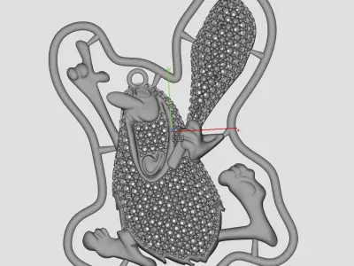 HIP HOP Captain Caveman pendant 3d wax resine projet jewellery  3D print model