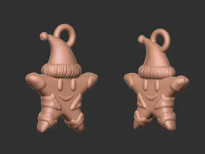 christmas star ornament pentant decoration 3D print model