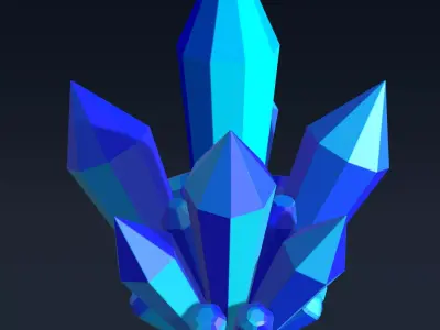 Crystal Low-poly 3D model