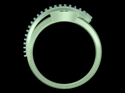 light weight  Yellow gold diamond rings-PR-477-DIA 3D print model