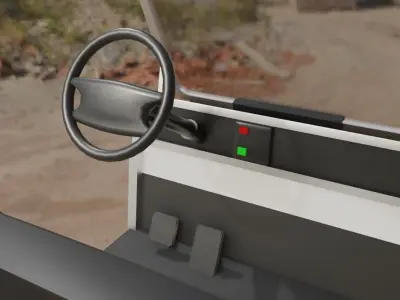 Golf Cart - Club Car  - Carrinho de Golfe Low-poly 3D model