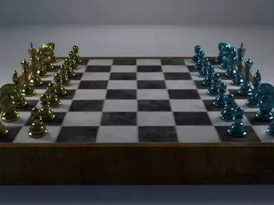 Chess Game 3D Model 3D model