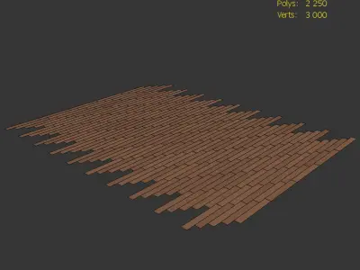  Wood floor Oak Rotec Brushed 3D model