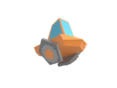 Future Car v1 003 Low-poly 3D model