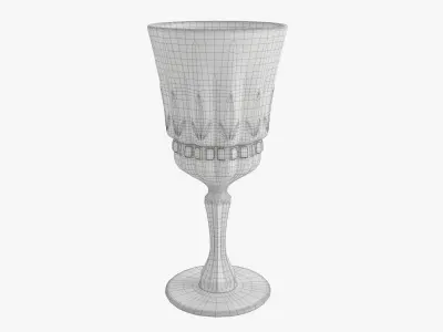 Glass goblet 04 3D model