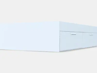 BRIMNES Bed frame with storage 6 1 3D model