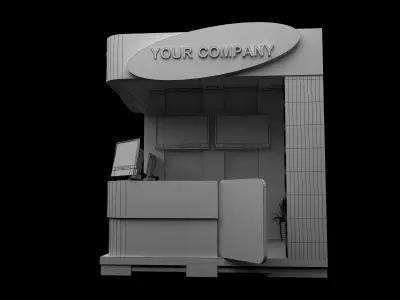  Booth Exhibition Stand a574b 3D model