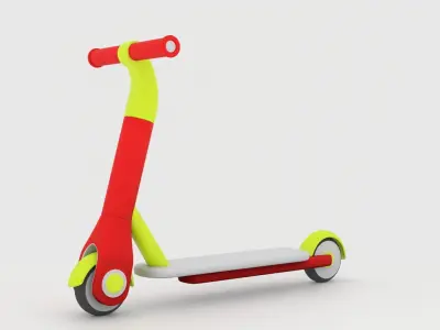 Kids Scooter Cartoon 3D Model Low-poly 3D model