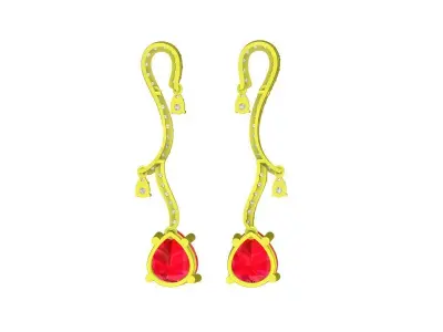 5828 luxury diamond earrings  3D print model