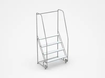 Industrial Semi-leveled  Inclined Shelf 3D model