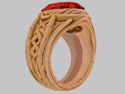 Dwarven Ring 3D Model Low-poly 3D model