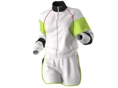 Long-Sleeved Jacket Paired with Shorts Free low-poly 3D model