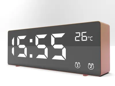 CLOCK PINKYELLOW WHITE Low-poly 3D model