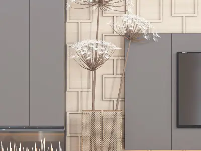 tv wall 27 3D model