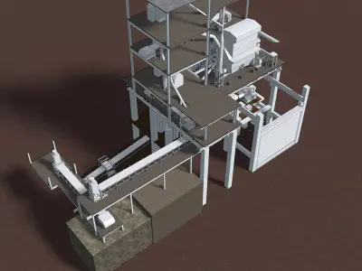 Industrial building 23ZZ26 3D model