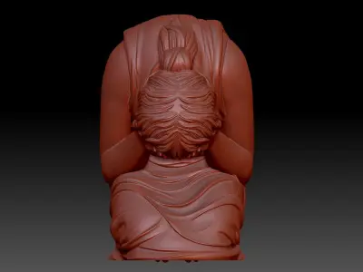 The grieving girl 3D print model