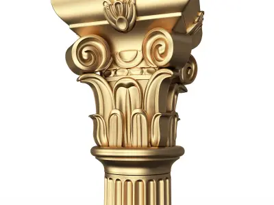 Column Capital 0604 Low-poly 3D model