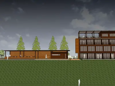 Mini hotel on the hill 3D model