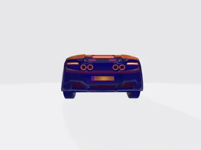 Vehicle Roadster Pursuer Car Low-poly 3D model