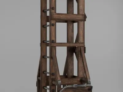 Push Pull Ladder 3D model Low-poly 3D model