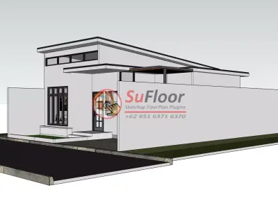 House 10x18m code 518 - Sketchup 3D model 3D model 3D model