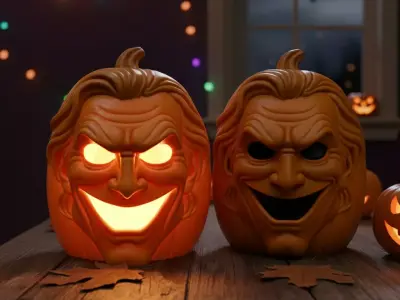 Joker Pumpkin Halloween Lamp - Decor 3D print model