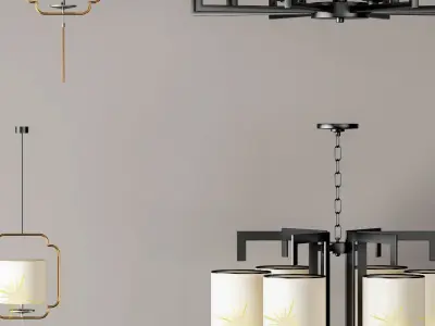 Chinese New chandelier 3D model