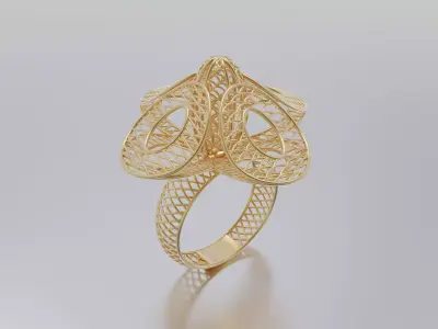 women ring 3D print model shop