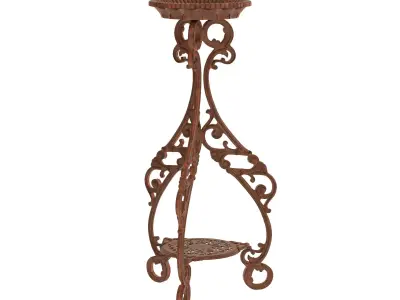 Pedestal Iron Stand 3D model