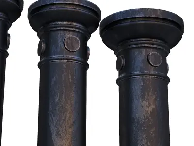 Cast iron columns 1 3D model