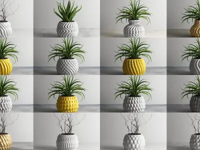 73 vase pot 3d print model huge pack 3D Model Collection