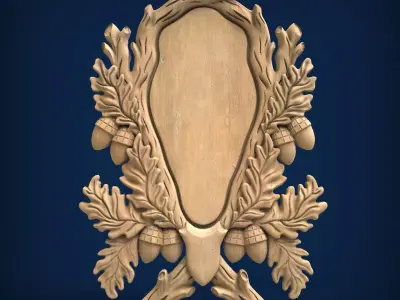Carved panel painting STL 3D model 14