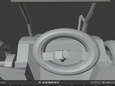 Buggy Car Low-poly 3D model