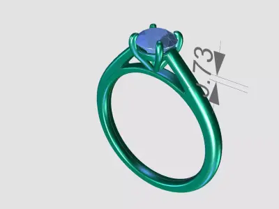 BRIDAL RING RJ042 3D print model